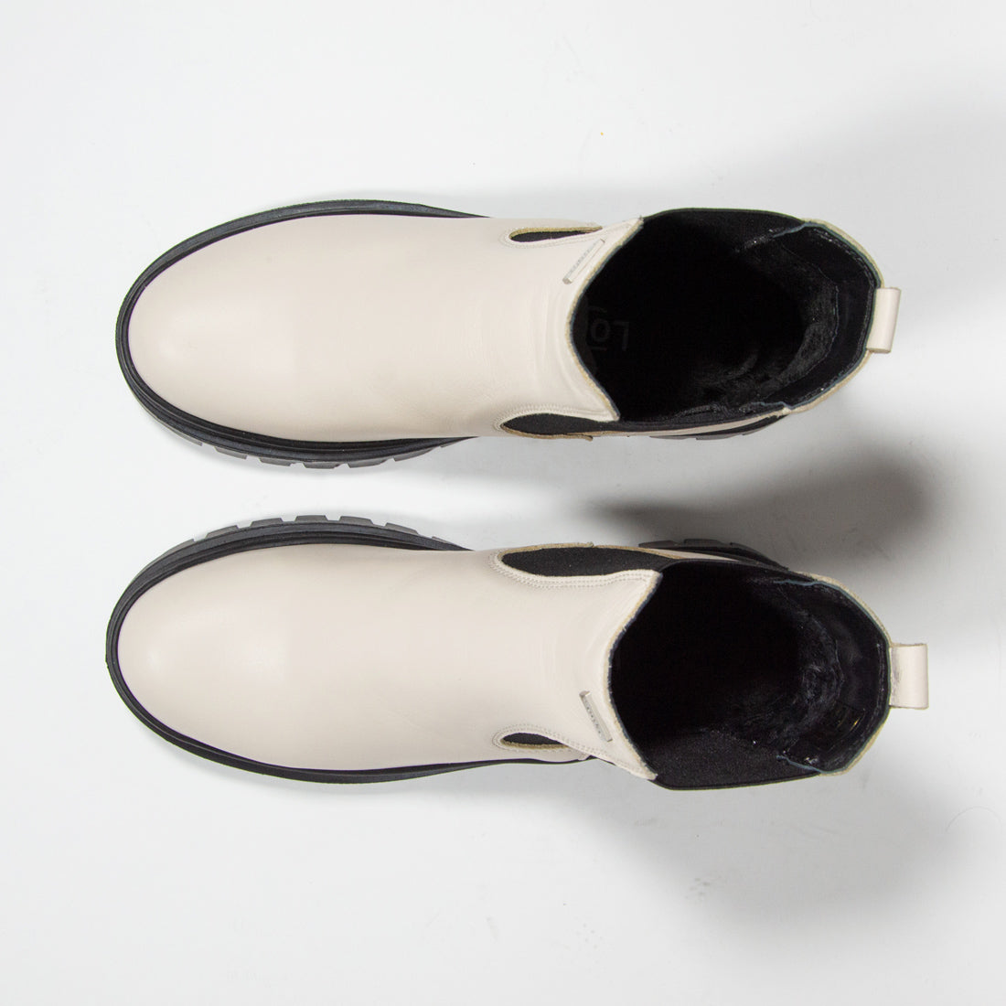 Dámské kotníkové chelsea Looke LASINNE krémová