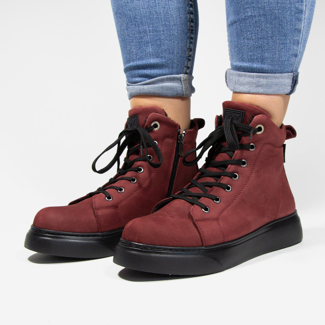 Dámské kotníkové tenisky Looke LYSIANE vínová