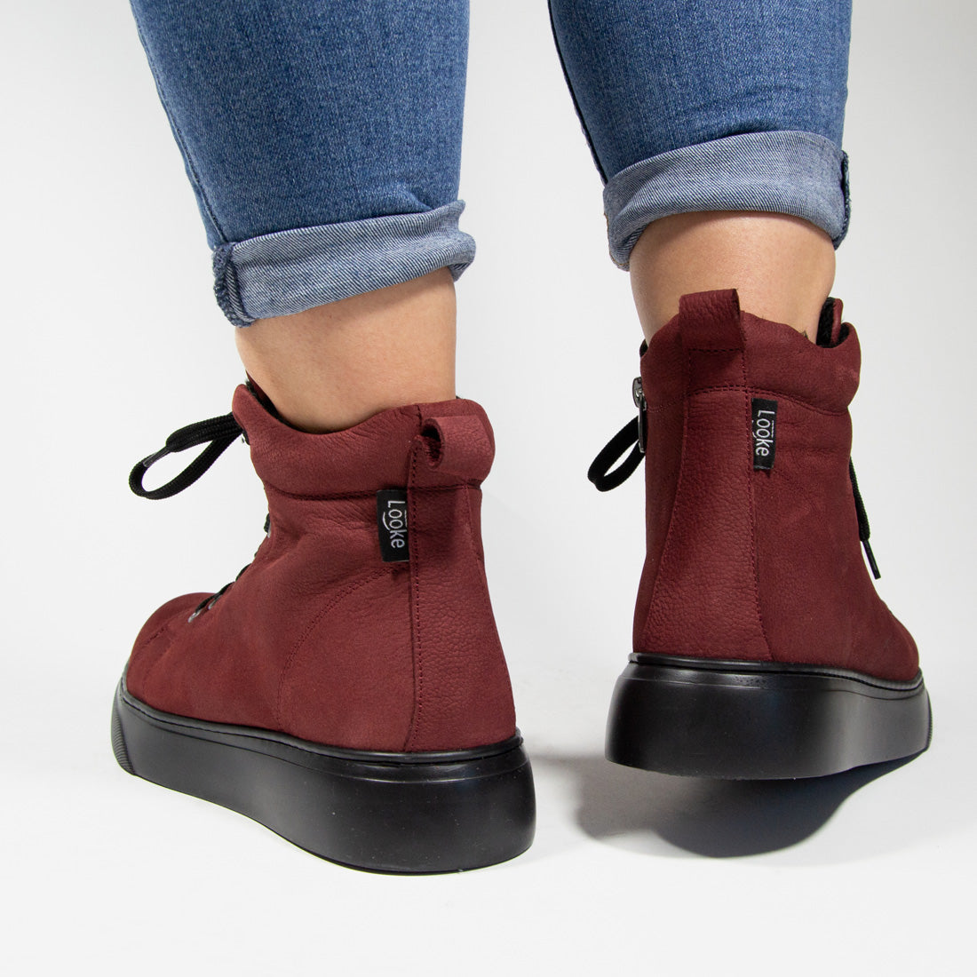 Dámské kotníkové tenisky Looke LYSIANE vínová